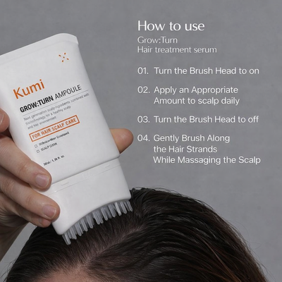 Hair Growth Serum with Built in Brush for Hair Growth & Thickening